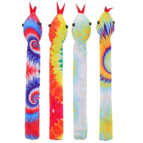 MUSISALY 4 Pulseras de Animales de Peluche para Niños Diseño de Serpiente, Suaves y Cómodas, Ideales para Fiestas Infantiles y Regalos Divertidos