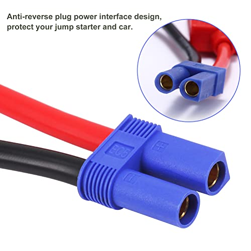 Emepovgy Jump Starter Cable Clamps Automotive Emergency Booster Jumper Clamp Cables Replacement Alligator Clip With Ec5 Connector For 12V Portable Car Jump Starter #TOP2
