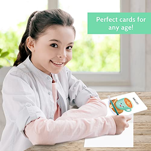 T Marie 48 Funny Note Cards Set With Envelopes - Punny Puns Thinking Of You And Appreciation Notecards Pack For Friends, Kids, Students, And More - Say Hello, Thank You Or I Miss You #TOP4