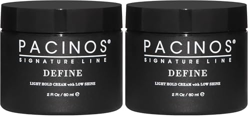 Pacinos Define Signature Light Hold Hair Cream - Firm Hold Water Soluble Styling Cream 2 oz (Pack of 2)