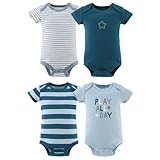 The Peanutshell Baby Boy Bodysuits - Baby Boy Clothes, Newborn 0-3, 3-6, 6-9, 9-12, 12-18, 18-24 Months Baby Clothes - 100% Cotton Infant, New Born Boys Outfits - Star Stripe