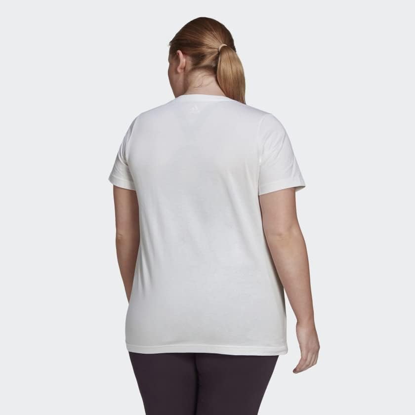 adidas Women's Essentials Brand Tee 4X White/White image 4 of 8 B083T1LGPW