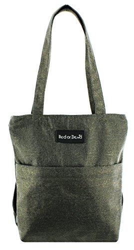 Preisvergleich Produktbild Red or Dead Damen Shopper Tasche, schwarzer Glitzer Stadium