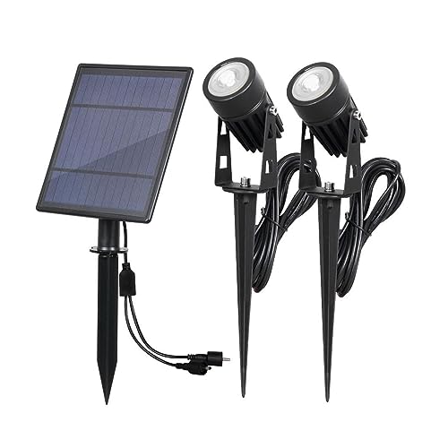 Projecteurs solaires à LED de pelouse extérieur avec lampe de jardin étanche IP65