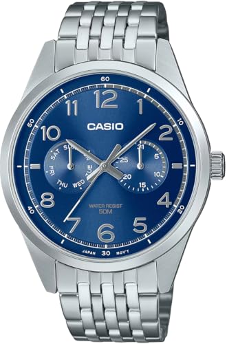 [�J�V�I] CASIO �X�^���_�[�h �N�I�[�c �����Y �r���v MTP-E340D-2AV �}���`�J�����_�[ 7�A�x���g �V���o�[×�u���[ �C�O���f�� [���s�A���i]
