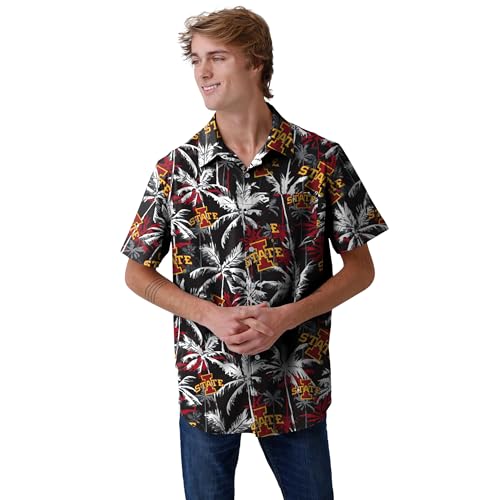 FOCO Iowa State Cyclones NCAA Mens Black Floral Button Up Shirt - L by FOCO - Image 2