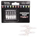 Christmas Concepts® Pack of 5 Clear Push in Spare Bulbs - 1.5v 0.068a - Replacement Bulbs, SB227-CC