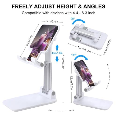 Soporte de teléfono ajustable KHAUERBC color lavanda para iPad de 4 a 13" 2