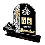 YAZWUR Calendrier du Ramadan en bois, Calendrier l'Aïd Mubarak,...