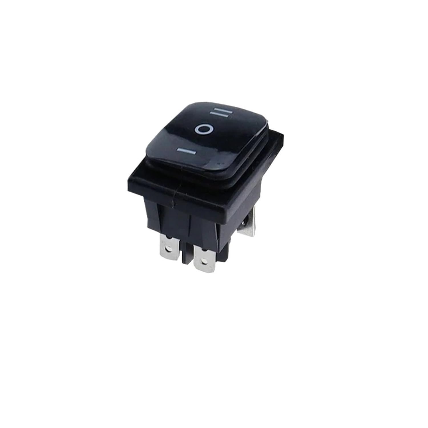 1PCS KCD4-203 30x22MM Rocker 6-pin Self-Locking 16A 250VAC Pushbutton Switch(Yellow,12-24V)