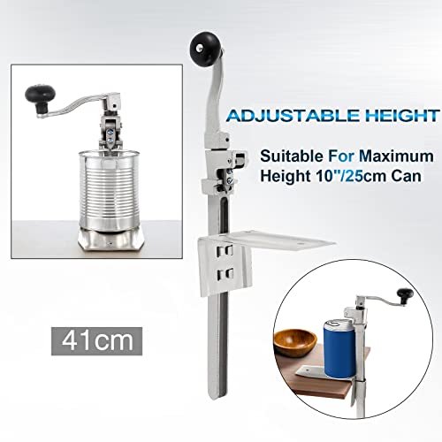Ironwalls #2 Commercial Can Opener, 16” /41Cm Heavy Duty Tabletop Manual Can Opener For Cans Up To 11” Tall, Adjustable Metal Can Opener With Plated Steel Base, Fits For Restaurant, Hotel, Bar, Home #TOP4