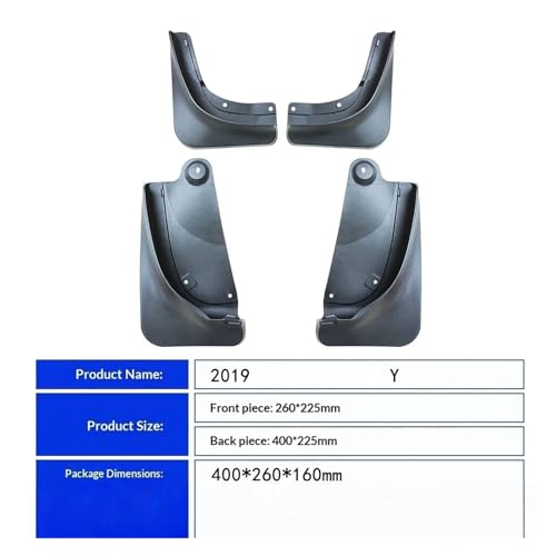Kit de guardabarros para Tesla Model Y de los años 2019 a 2024 5