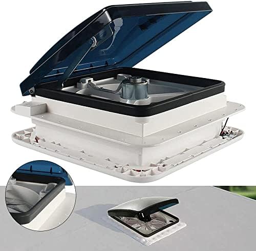 High-Performance RV Roof Vent Fan - 28cm x 28cm Exhaust Skylight for Caravan, Motorhome & Camper, Efficient Ventilation System, Quiet Operation, Easy Installation