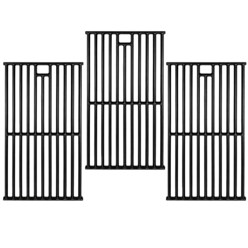 Image of 97888 24367 Grill Grates Replacement Parts for Monument 24633 41847NG 35633 35633R 35633G 35633B 13892 17842 D405 D425, 17.6 inch Cast Iron Cooking Grids for Monument 4 Burner Gas Grills, 3 Pack