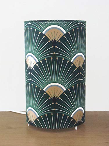 Lampe Tube Motif Art Deco Vert Et Or Geometrique Luminaire Deco Chambre Idee Cadeau Anniversaire Lampe Chevet Cadeau Cremaillere Fete Des Meres Amazon Fr Produits Handmade