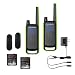 Motorola Talkabout T801 Bundle Two-Way Radios, 2 Pack, Black/Green
