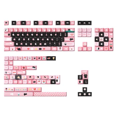 Accesorios de teclados mecánicos y teclas ergonómicas de perfil negro