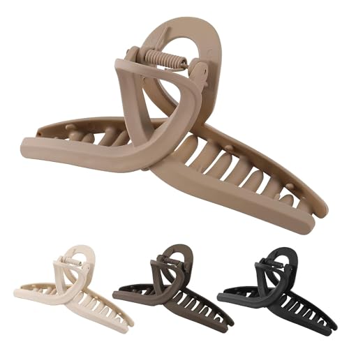 Image of Bakefy-4 pcs Big Hair Claw Clips Butterfly Hair Clips for Women Claw Clips Large Metal Hair Clip for Girls Hair Accessories for Long Thick Hair 4 Pcs