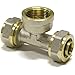 Produktbild BiBa-Schrauben | 26 x 3-1" - 26 x 3 | Schraubfitting-T-Stück mit Innengewinde | DVGW Zulassung | Pipetec | Fittings | (1 Stück) | Alu Verbundrohr | Schraubfittings