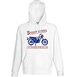  Teesandengines Men\'s Japanese Motorcycle rd250 Street Riders White Hoodie Size Large