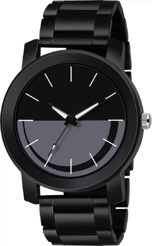 QALIBA Black Colour Stain Less Steel Straps wit Round dail for Boys and Girls (B0CJ2LL2DJ) Amazon Price History, Amazon Price Tracker
