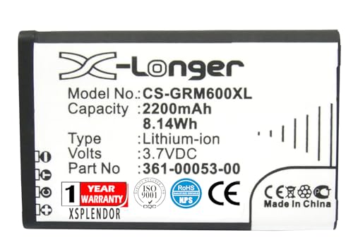 XSPLENDOR XPS 3.7V 2200mAh Replacement Battery for Montana 600T, Montana 600 PN 361-00053-00, 010-11654-03, 010-11599-00