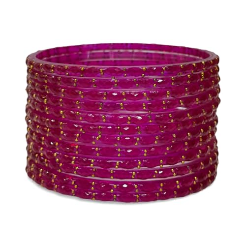 Bijoux de style indien faits main : bracelet traditionnel en verre et cristal