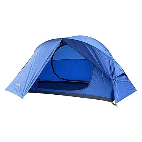 Camping Tent for Hiking Mountaineering Lightweight Portable Easy Set Up Tents with Compact Folding Aluminum Poles(Blue 1people) Cover