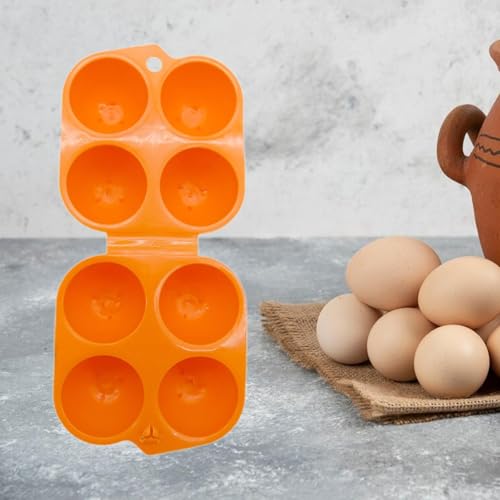 Estuche porta huevos resistente de 4 cavidades para camping 5