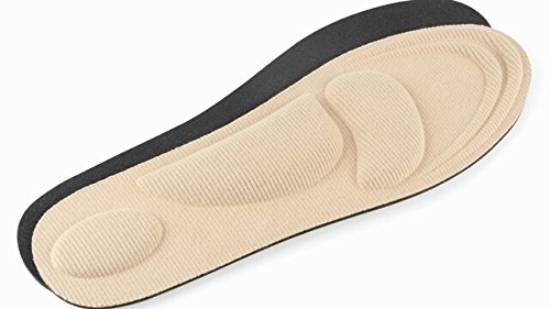 G&V Foot Pain Relief Memory Foam Insole Designed for Aching,Swollen,Diabetic or Sore Arthritic Feet for Women Beige