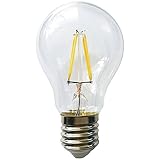 SleekLighting 4 Watt A19 LED Filament Dimmable General Purpose Household Light Bulb, Warm White 2700K, E26 Medium Base