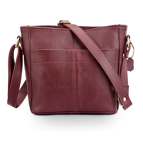 URBAN LEATHER Bolsos Cruzados De Hombro Para Mujer, Vintage, Hechos A Mano, De Piel Auténtica, Cruzados, Bolso De Mano Pequeño, Color Borgoña, 8 x 9.5 x 2.5 Pulgadas URBAN LEATHER Bolsos Cruzados De Hombro Para Mujer, Vintage, Hechos A Mano, De Piel Auténtica, Cruzados, Bolso De Mano Pequeño, Color Borgoña, 8 x 9.5 x 2.5 Pulgadas
