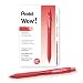 Pentel BK440B WOW! Retractable Ballpoint Pen, 1mm, Red Barrel/Ink (Pack of 12)