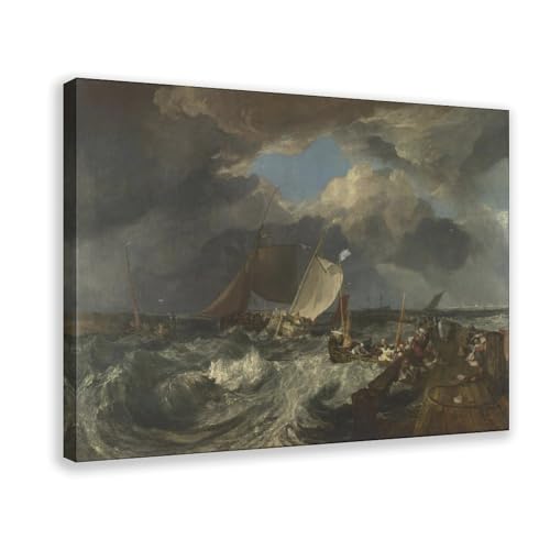 Toile Calais Pier 1802 Turner, décoration murale poétique pour une ambiance marine apaisante