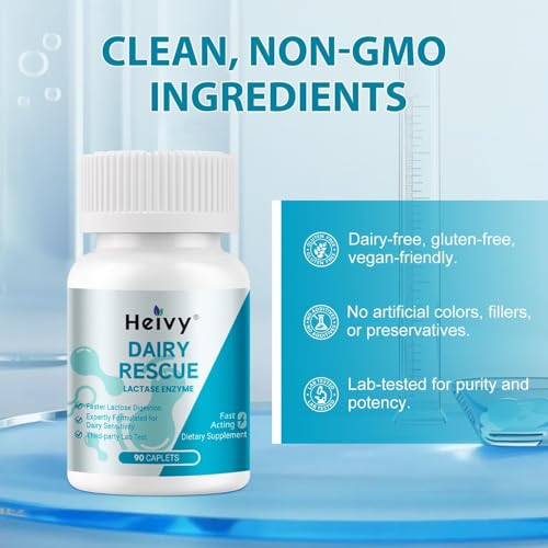 Image of Heivy Lactase Pills 9000 FCC, 180 Count