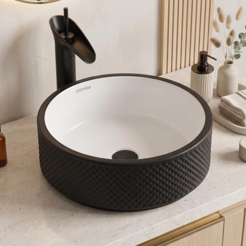 Image of Plantex Round Ceramic Table Top Wash Basin /Designer Counertop Washbasin
