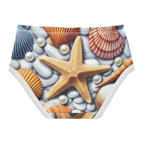 Colorful Starfish Seashells Panties Little Girl Girls Underwear Toddlers Cotton Designer Briefs Underpants 2t2