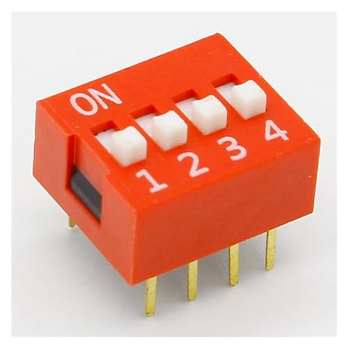 Interrupteur à bascule 2,54 mm rouge en boîte de 35 pièces pour programmation - 4