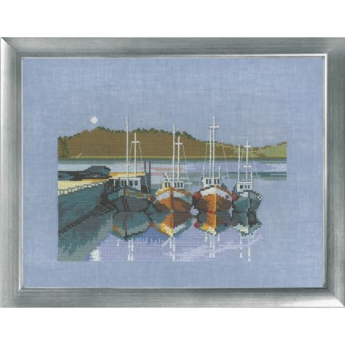 Kit per ricamo a punto croce in chiaro di luna lino