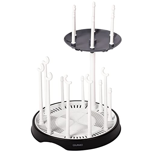 GOURMEO Abtropfgestell & Trockenständer für Baby Flaschen – Doppelter...