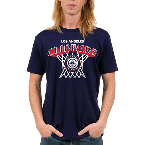 Los Angeles Clippers NBA Nothing But Net Team Logo - Adult Short Sleeve Fan T-Shirt for Men and Women