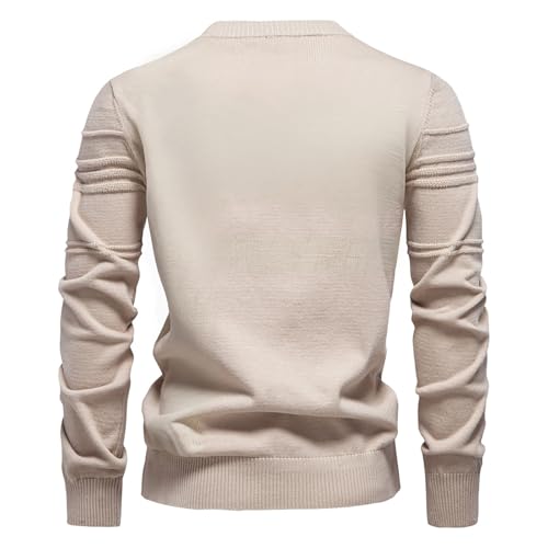 Muscularfit Casual Work Sweaters for Men Crewneck Long Sleeve Plain Knitted Sweater Causal Stylish Knitwear Cotton Sweaters4