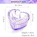 Mnk66 Glass Dappen Dish with Lid for Acrylic Nails Crystal Purple Acrylic Liquid Powder Glass Cup Nail Liquid Glassware Bowl, Sweet Heart (YSHJB019-Purple-2pcs)