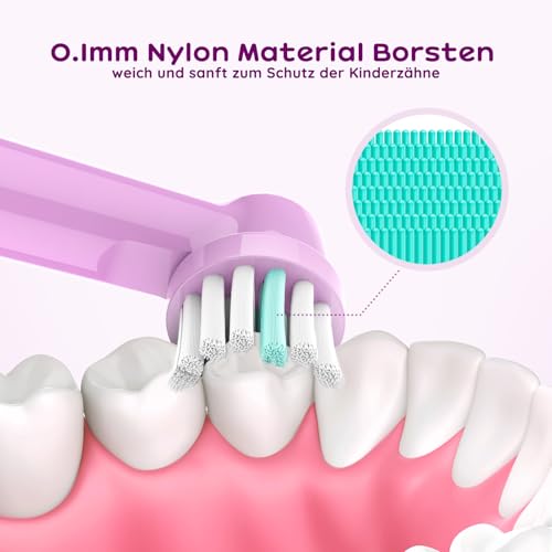 REDTRON-Kinder-Elektrische-Zahnbürstenköpfe Kompatibel mit Oral B, Soft Bristles Kinder-Zahnbürstenköpfe, Kinder-Ersatz-Zahnbürstenkopf für empfindliche Zähne und Zahnfleisch (16er-Pack) – Bild 3