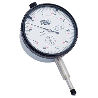 4409-1111 Shockproof Dial Indicator, 0-10 mm Range, 01 mm Graduation, 0-100-0 Reading, 0-10 mm