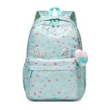 Kids Backpack Girls And Boys Green Waterproof Large Space School Backpack Suitable for Age for Over