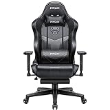 stuhle sessel grau 【Carbonfaser-Leder& Ergonomie】-Fantastisch aussehende High Density Carbonfaser mit weichem Griff. Wasserdicht, atmungsaktiv, haltbarer als normales Leder. Die segmentierten 6 muskelähnlichen Polsterkissen, die mit industrietauglicher Näh- und Presstechnik Ihre Rückenlehnen stark stützen können. Der ergonomische Stuhl ist außerdem mit einem Kopfkissen und einer Lendenwirbelstütze ausgestattet, die Ihnen rundum Komfort bieten.