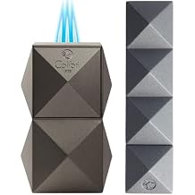 Colibri Quasar Punch Metallic Charcoal + Colibri Quasar Triple Flame Lighter Gunmetal