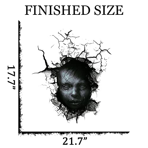 Ggboy 3D Halloween Wall Decals, Male Ghost Halloween Wall Stickers Removable, Halloween Scary Wall Decals Stickers Decorations For Bedroom, Halloween Wall Window Stickers Clings For Glass Window #TOP3