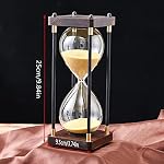 Premium Large Hourglass Sand Timer 60 Minutes, Decorative Sandglass Clock, Modern Hour Glass Timers Gift for Men & Women, Time Management Tools for Classroom Kitchen Home Office Desk Decor - Image 2